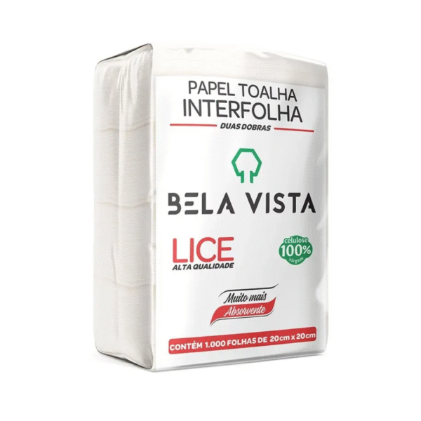 PAP TOALHA INTERFOLHADO LICE CLASSIC FOLHA SIMPLES 20X20 C/1.000 BELA VISTA