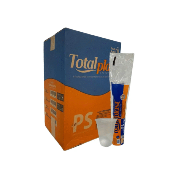 COPO TRANSPARENTE 300ML TOTALPLAST CX C/2000 UN.