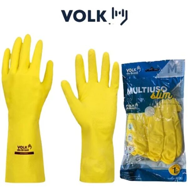 LUVA VERNIZ SILVER AMARELA VOLK TAMANHO M
