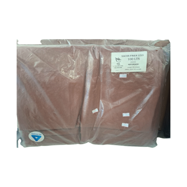 SACO LIXO 100 L MARROM  C/100