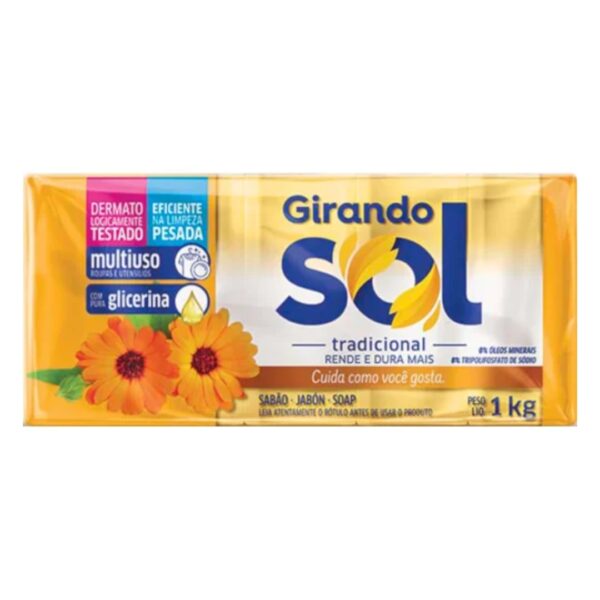 SABÃO PEDRA GIRANDO SOL TRADICIONAL 5X200G