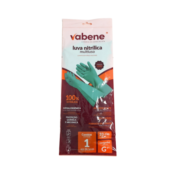 LUVA nitrilica  VERDE  G VABENE
