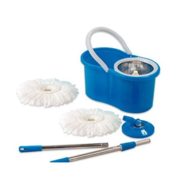 CONJUNTO MOP ROTATÓRIO C/CESTO INOX C/2 REFIL NOBRE