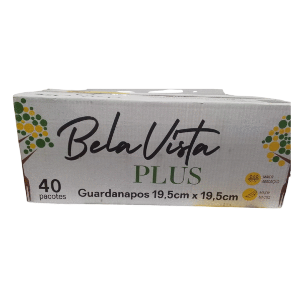 GUARDANAPO BELA VISTA PLUS 19,5X19,5 CAIXA COM 40 PACOTES