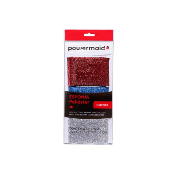 ESPONJA POLIÉSTER KIT COM 3