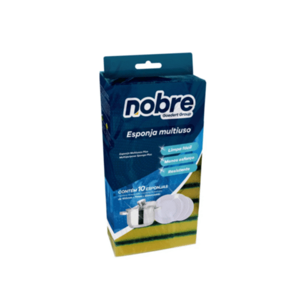 ESPONJA VERDE/AMARELO PACOTE COM 10 NOBRE