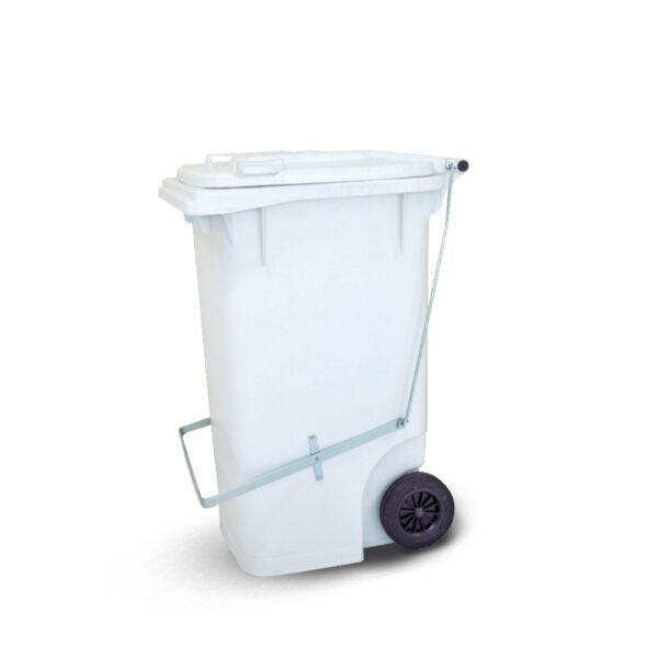COLETORA BRANCA 240L - MODELO EUROPEU C/PEDAL