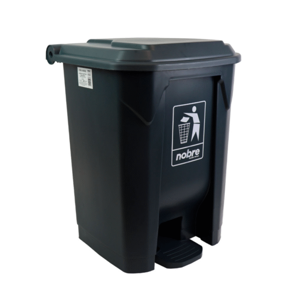 LIXEIRA plástica C/PEDAL 30L CINZA NOBRE