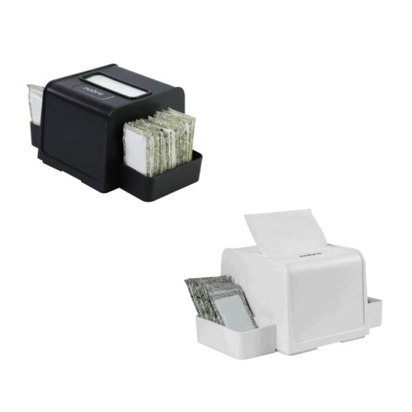 DISP P/GUARDANAPO INTERFOLHADO (C/PORTA SACHE) PRETO E BRANCO