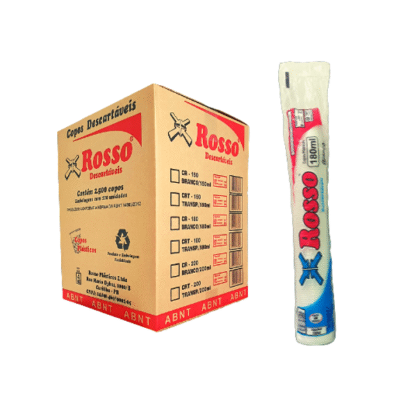 COPO ROSSO 180ML C/100 FRACIONADO