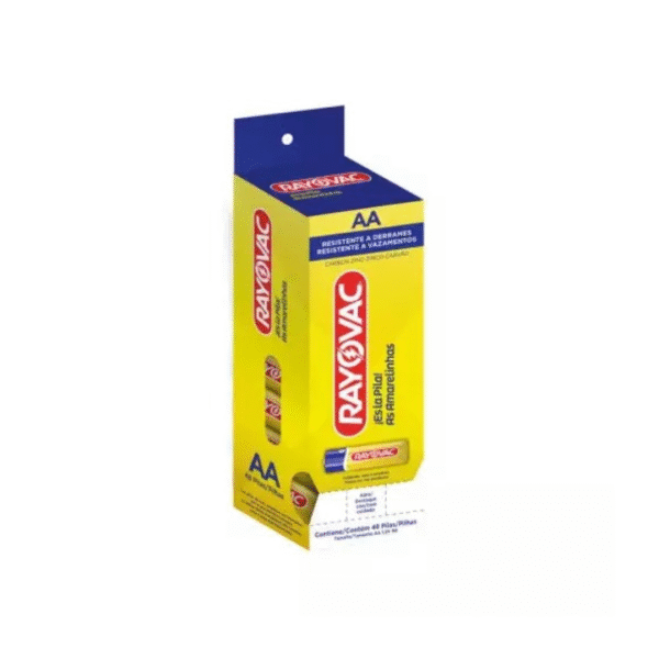 PILHA RAYOVAC AMARELA PEQUENA AA TUBO
