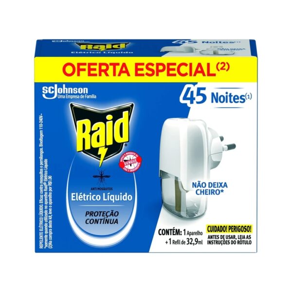 RAID ELÉTRICO APARELHO 45 NOITES 01X32.9ML