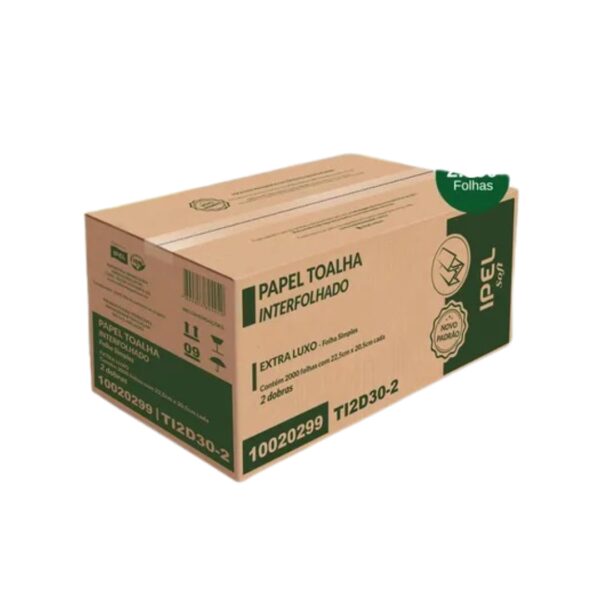 PAP TOALHA INTERFOLHADO FOLHA TRIPLA 2.000 2DOBRAS 57G IPEL