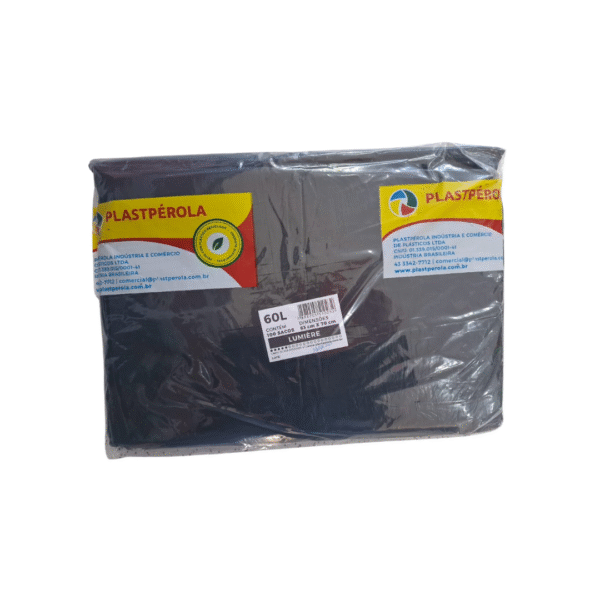 SACO LIXO 60 L PRETO LUMIERE C/100