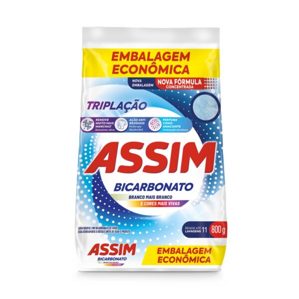SABÃO EM PÓ ASSIM BICARBONATO 800GR