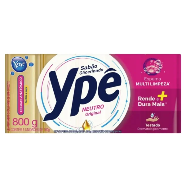 SABÃO PEDRA YPÊ 5X160G NEUTRO