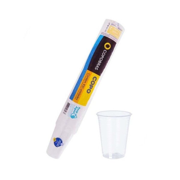 COPO PLÁSTICO COPOBRAS 50ML TRANSPARENTE C/100
