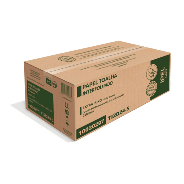 PAP TOALHA INTERFOLHADO 5000 FOLHAS LIGHT IPEL