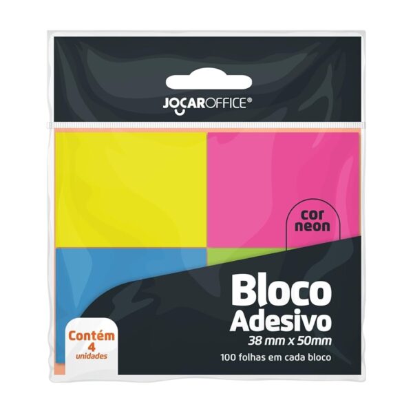BLOCO ADESIVO COLORIDO NEON