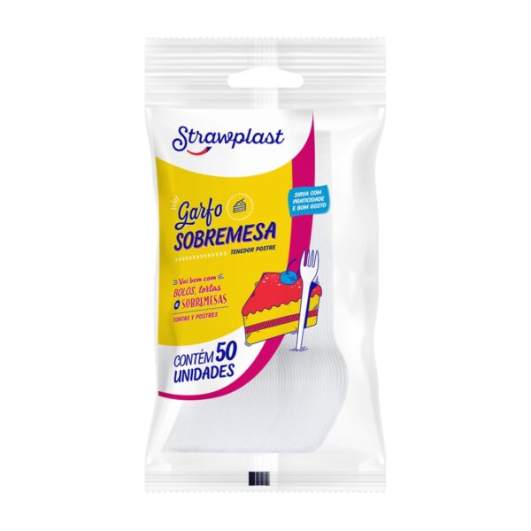 GARFO PLÁSTICO DE SOBREMESA BRANCO