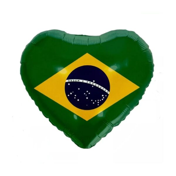 BALAO CORACAO 18 45CM COPA BANDEIRA