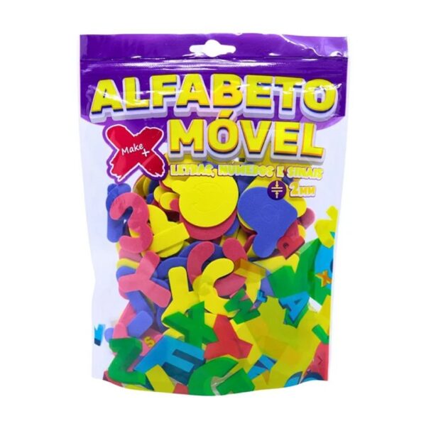 ALFABETO MOVEL GLITTER 4CMX2MM-C/150PCS